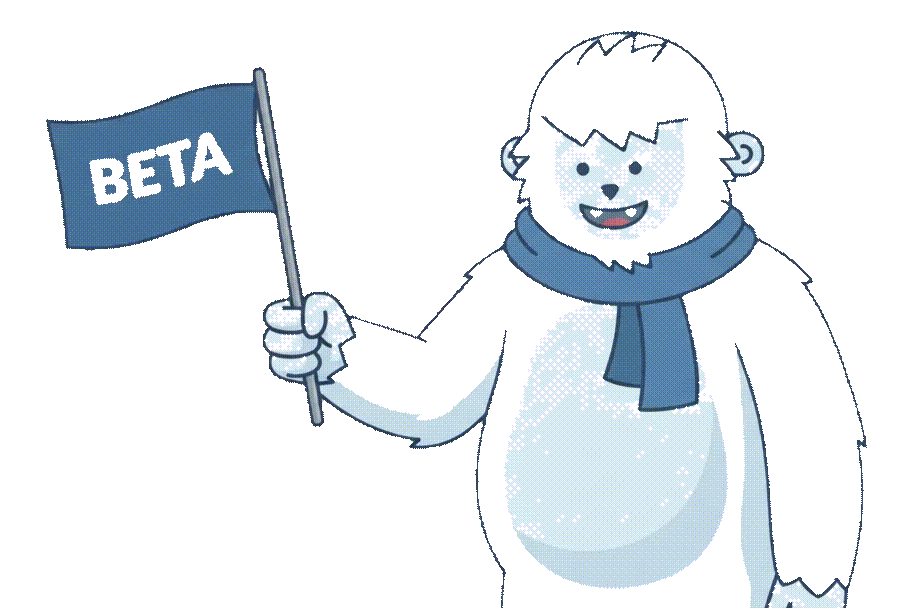 Frostie avisando que estamos em beta